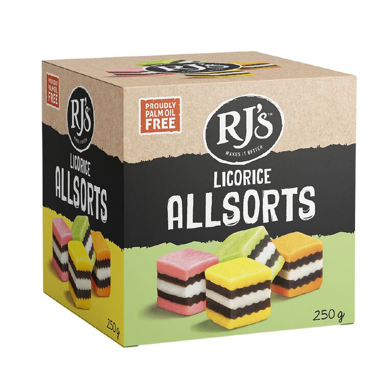 RJ's Licorice Bite Sized Allsorts Box 250g