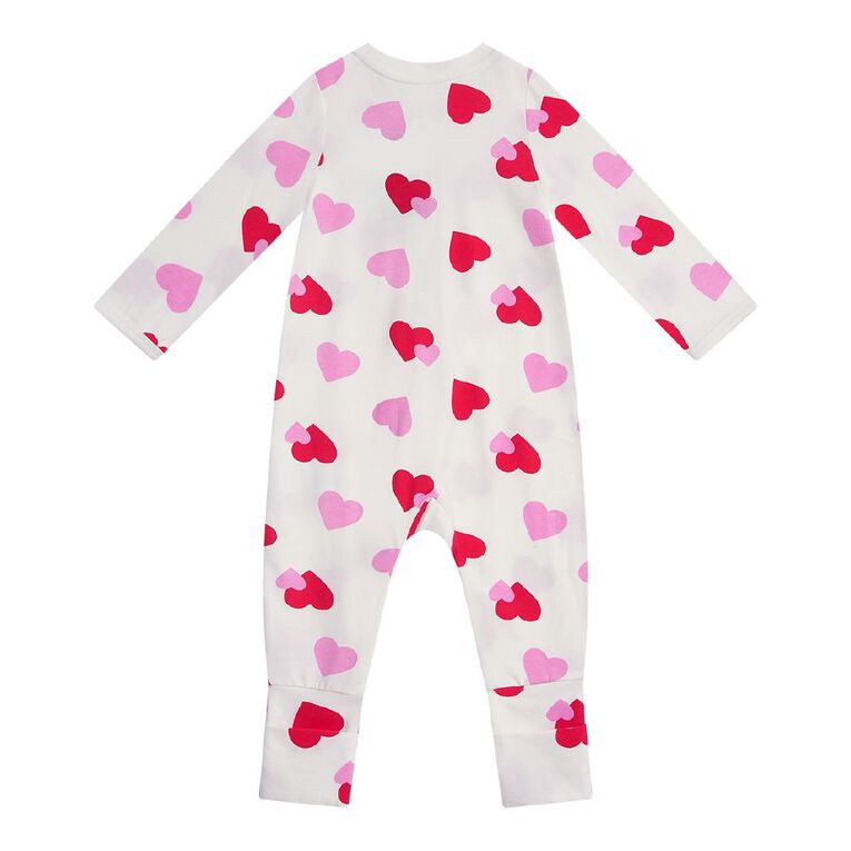 Young Original Babies' Zip-Thru Footless All-in-One, Cream, hi-res