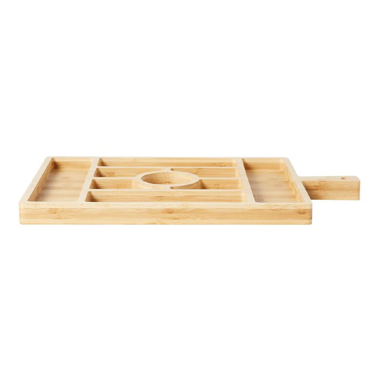 Living & Co Bamboo Grazing Platter Natural 50cm, , hi-res