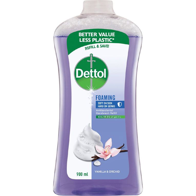 Dettol Foam Handwash Vanilla & Orchid Refill 900ml, , hi-res