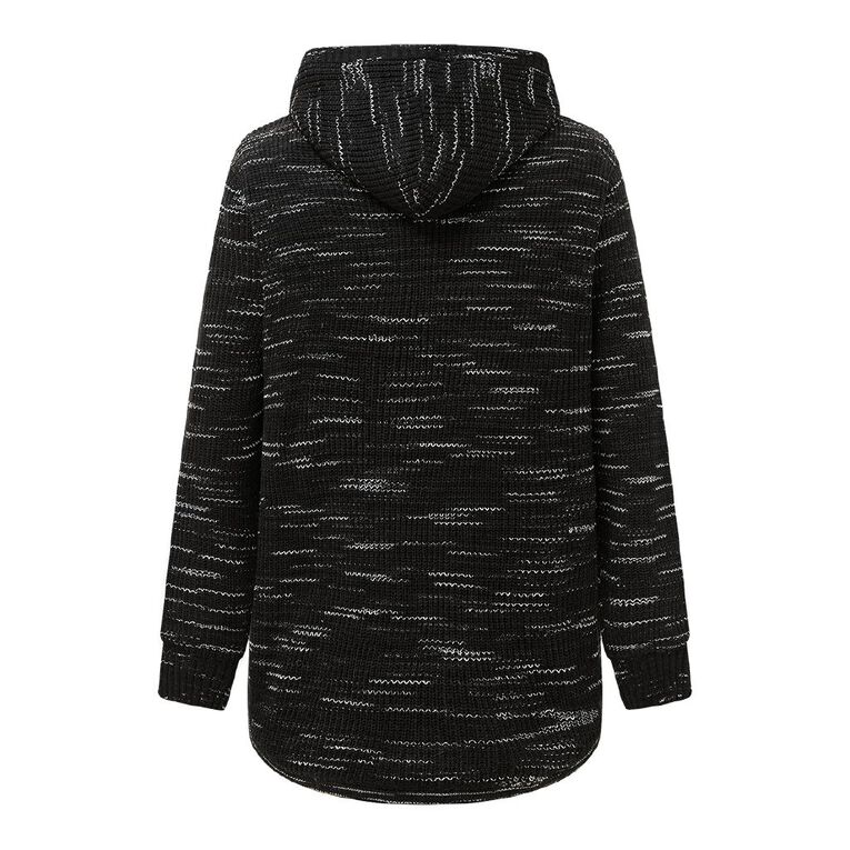 Garage Men's Fleece Lined Hooded Pullover, Black, hi-res