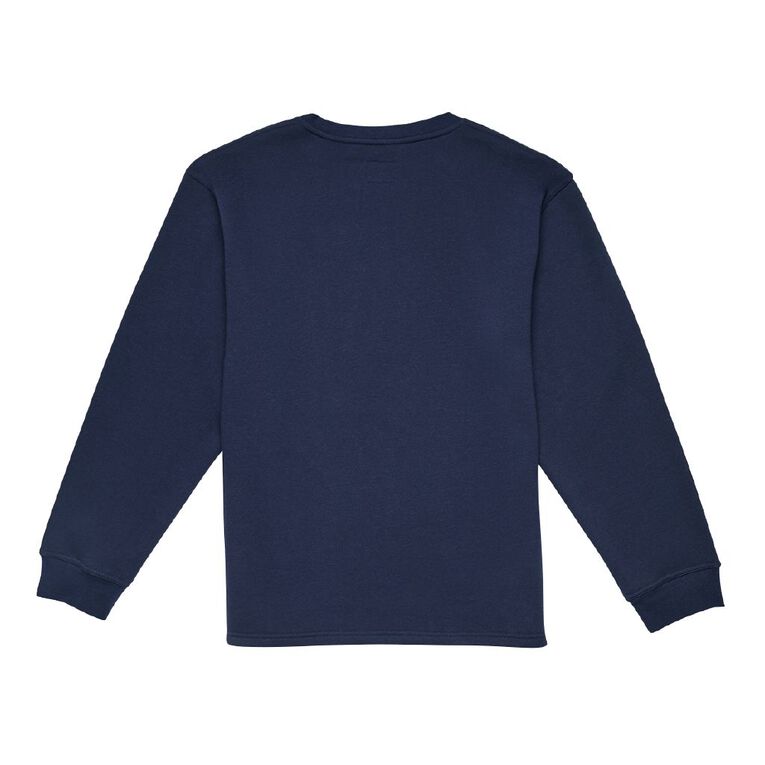 Schooltex Kowhai Intermediate Sweatshirt with Embroidery, Navy, hi-res
