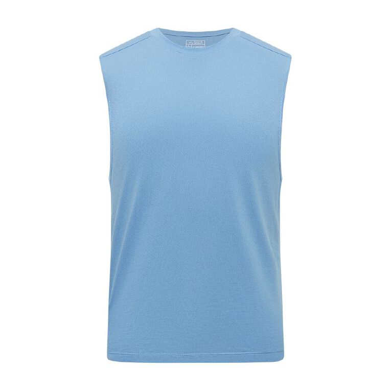 Active Intent Men's Muscle Tank, Blue Mid, hi-res