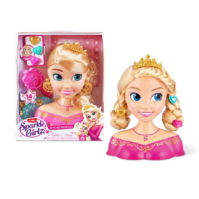 Zuru Sparkle Girlz Styling Heads Without Nail, , hi-res