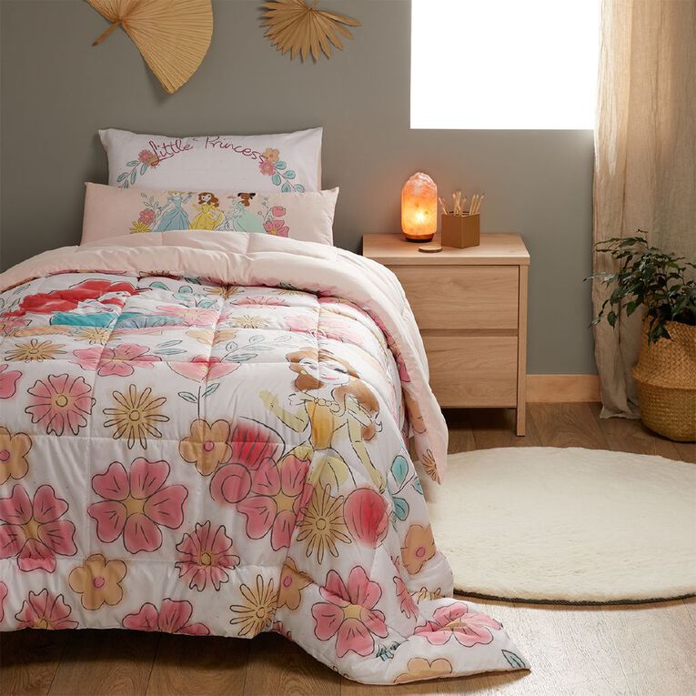 Disney Princess Fl Comforter Set Pink Mid King Single The Warehouse Disney Princess Fl Comforter Set, Disney Bed Covers King Size