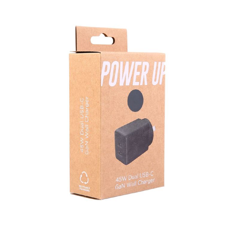 Tech.Inc PD 45W Dual USB-C Fast Charger Space Black, , hi-res