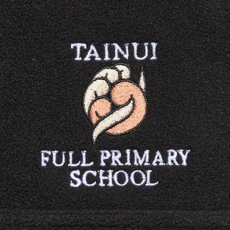 Schooltex Tainui Primary School Polar Fleece Top with Embroidery, Black/Gold, hi-res