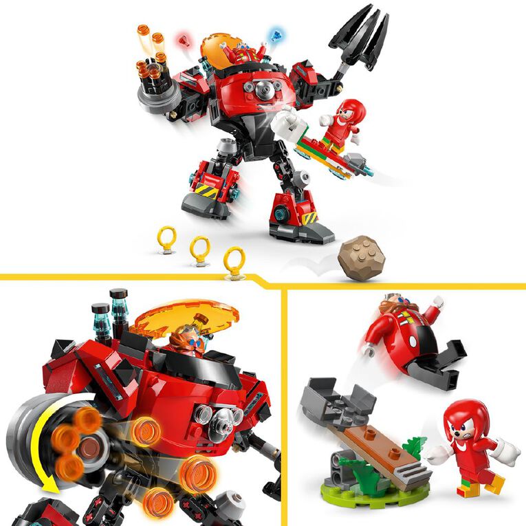 LEGO Sonic Knuckles v Dr Eggman Egg Crusher Mech 77005, , hi-res