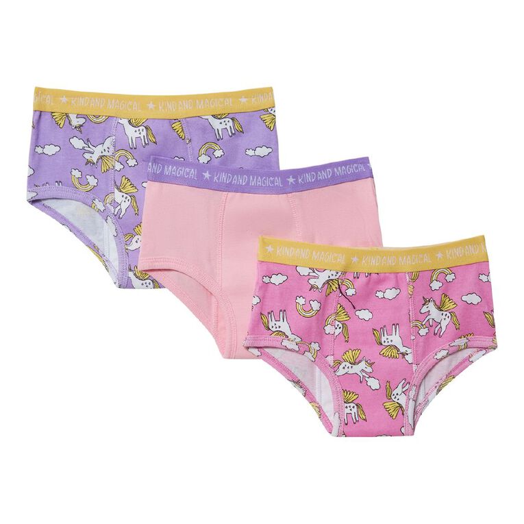 H&H Girls' Training Underwear Briefs 3 Pack, Pink Light, hi-res