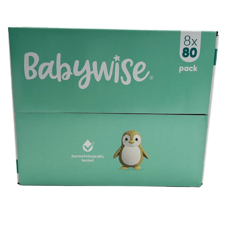 Babywise Wipes Value Pack 8 x 80 Pack, , hi-res