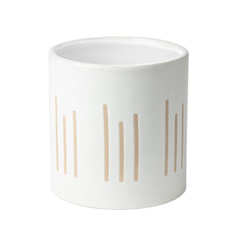Northcote Pottery Mercy Cylinder With Stripe White 16cm, , hi-res