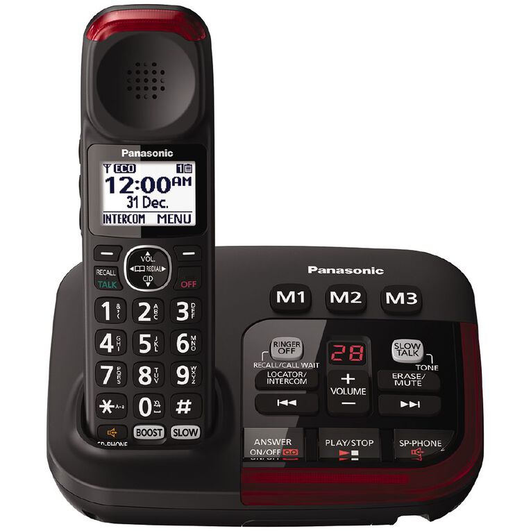 Panasonic KX-TGM420AZB Single Cordless Handset Black Black, , hi-res