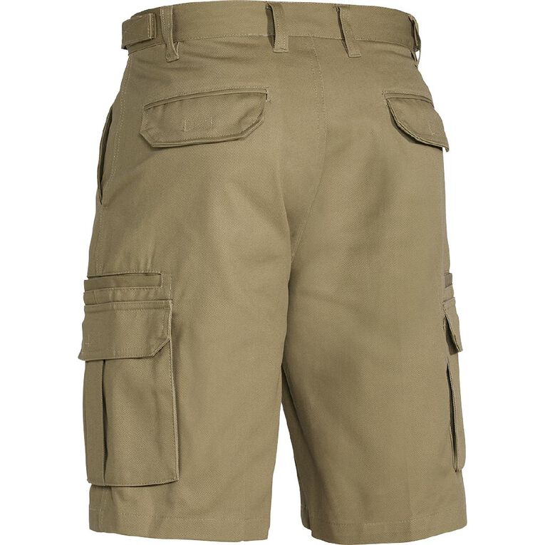 Bisley Workwear Cargo Shorts, Khaki, hi-res