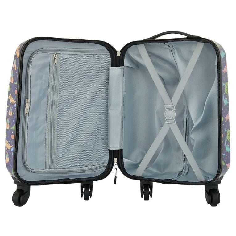 Travelers Club 5 Piece Luggage Set Dinosaur Blue, , hi-res
