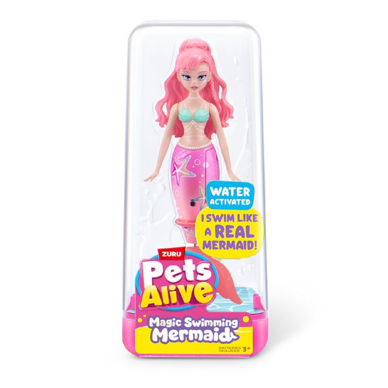 Zuru Pets Alive Water Activated Swimming Mermaid Series 1, , hi-res