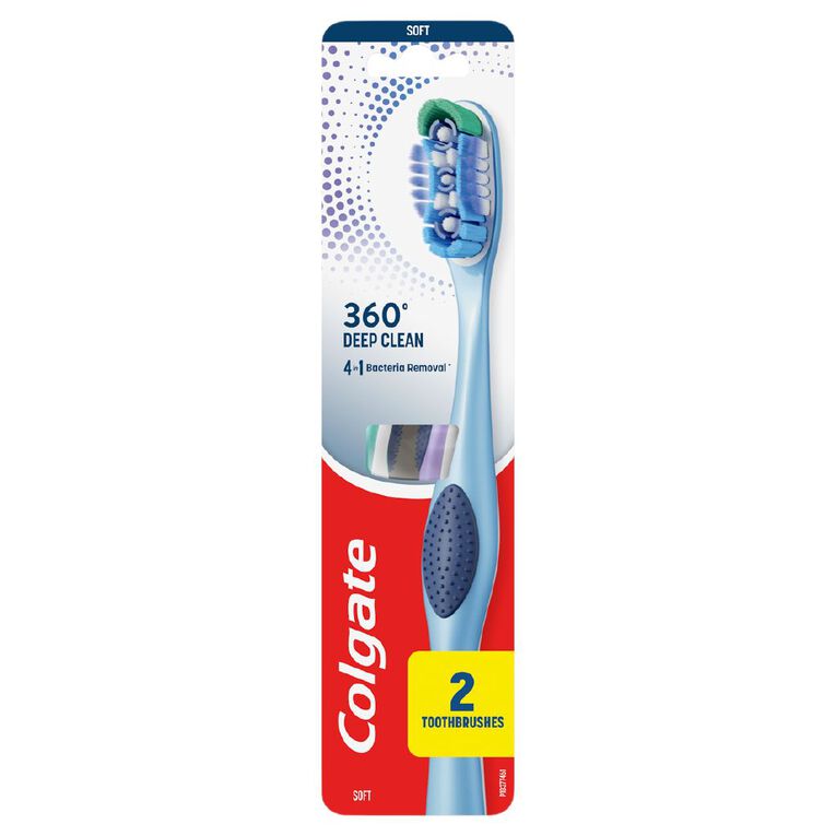 Colgate 360 Soft Toothbrush 2 Pack, , hi-res