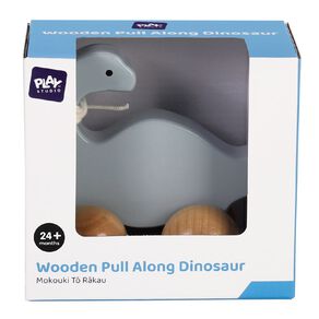 Play Studio Pull Along Rex Dinosaur Wooden Car