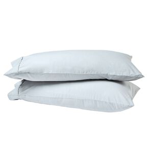 Living & Co 100% Washed Cotton King 2 Pack Pillowcase Grey 50cm x 80cm