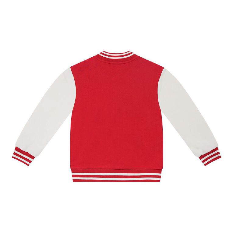 Young Original Fleece Bomber Jacket, Red Mid, hi-res