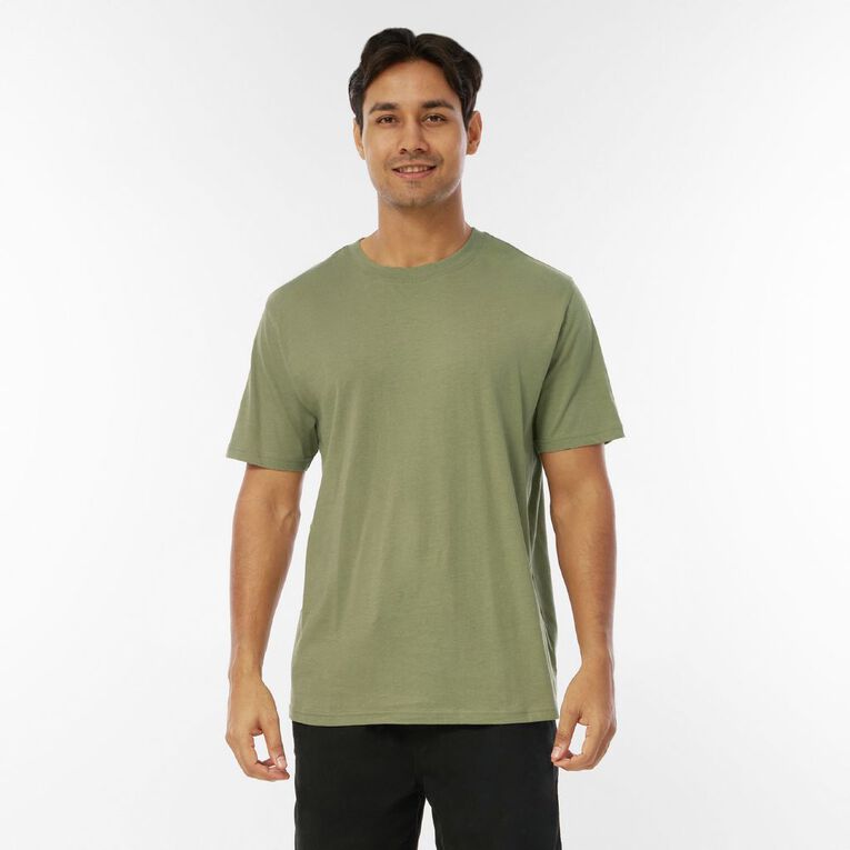 H&H Men's Regular Fit Crew Neck Tee, Green Light, hi-res