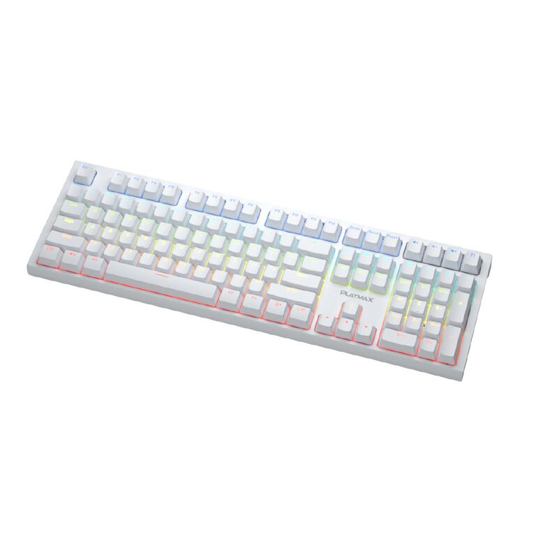 Playmax RGB Mechanical Gaming Keyboard With Key Caps White, , hi-res