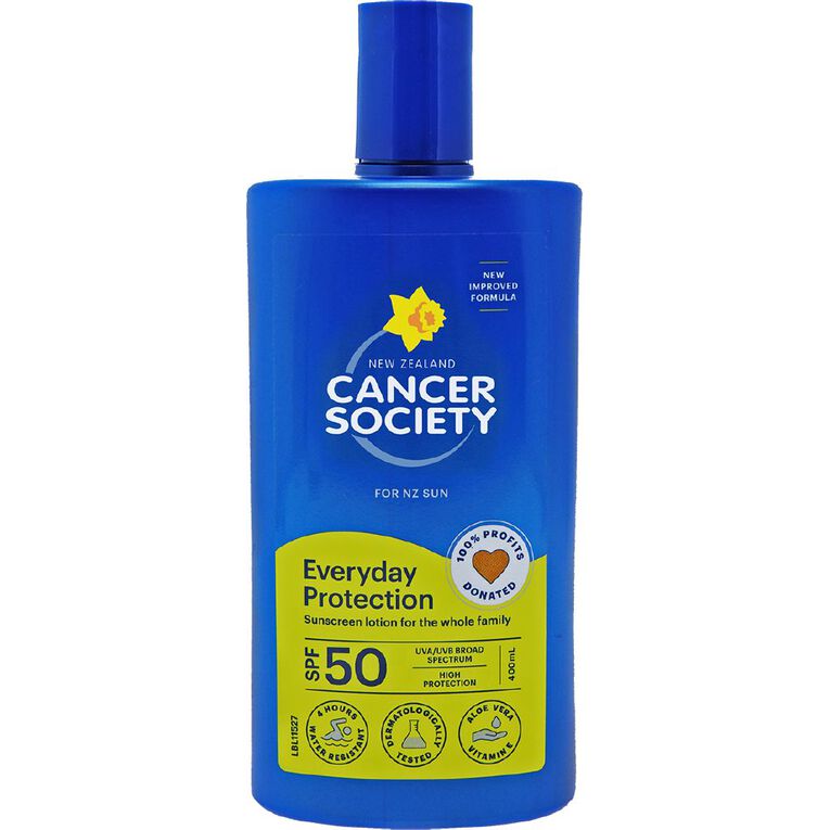 Cancer Society Everyday Sunscreen Lotion SPF50 400ml, , hi-res