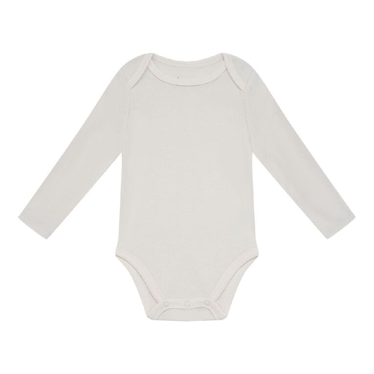 Young Original Babies' Long Sleeve Printed Bodysuit 3 Pack, Brown Light BEES, hi-res