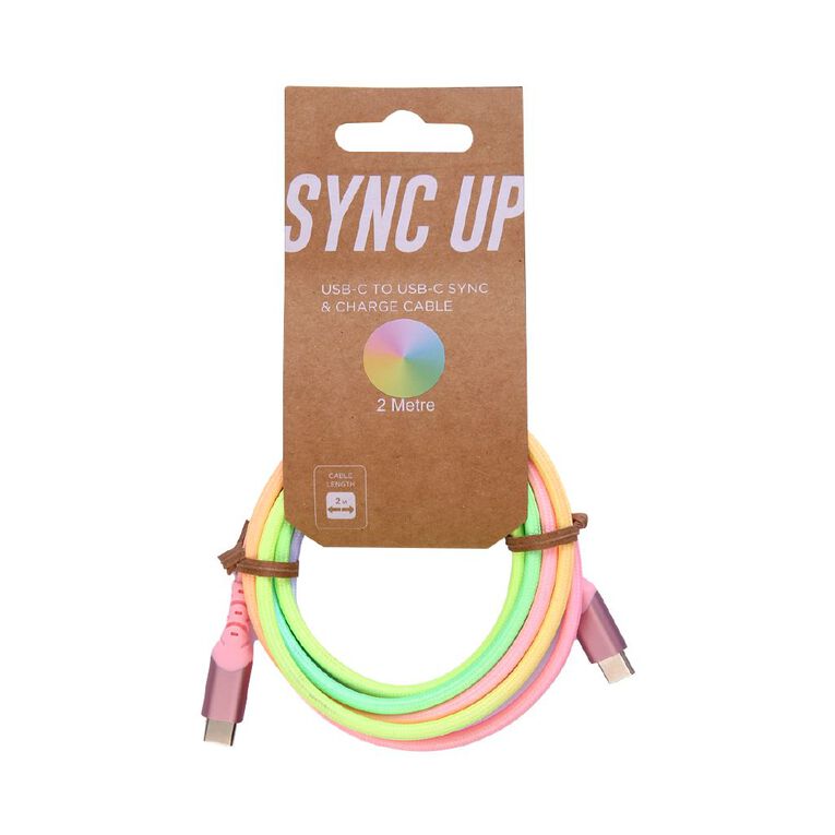 Lifestyles USB-C To USB-C Cable 2m Rainbow, , hi-res