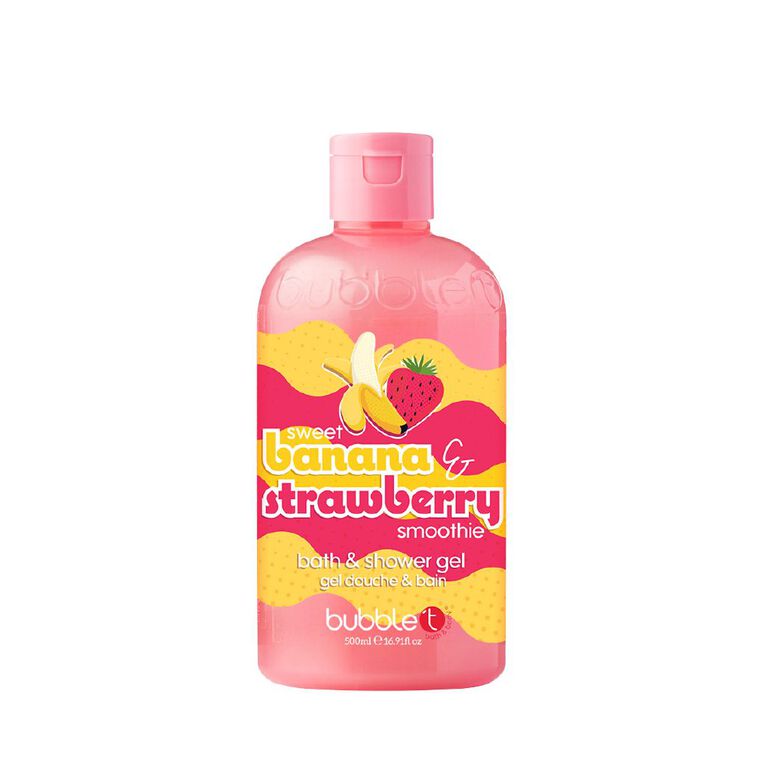 Bubble T Strawberry and Banana Shower Gel 500ml, , hi-res