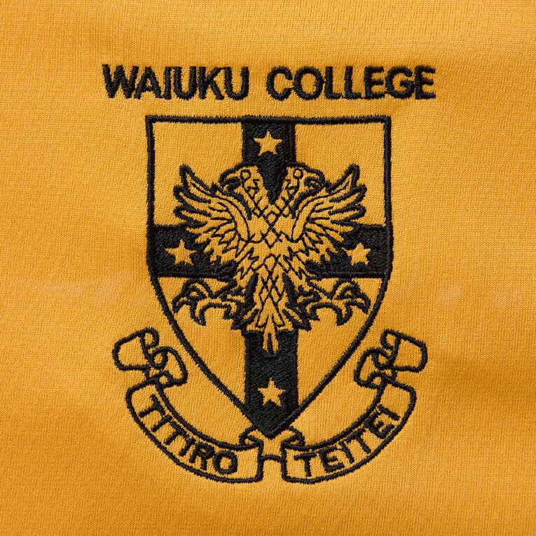 Schooltex Waiuku College PE Tee with Embroidery, Gold, hi-res