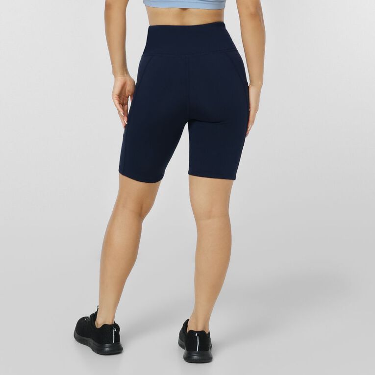 Active Intent Women's Side Pocket Bike Shorts, Black, hi-res
