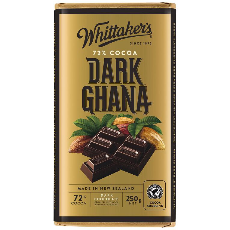 Whittaker's 72% Ghana Block 250g, , hi-res