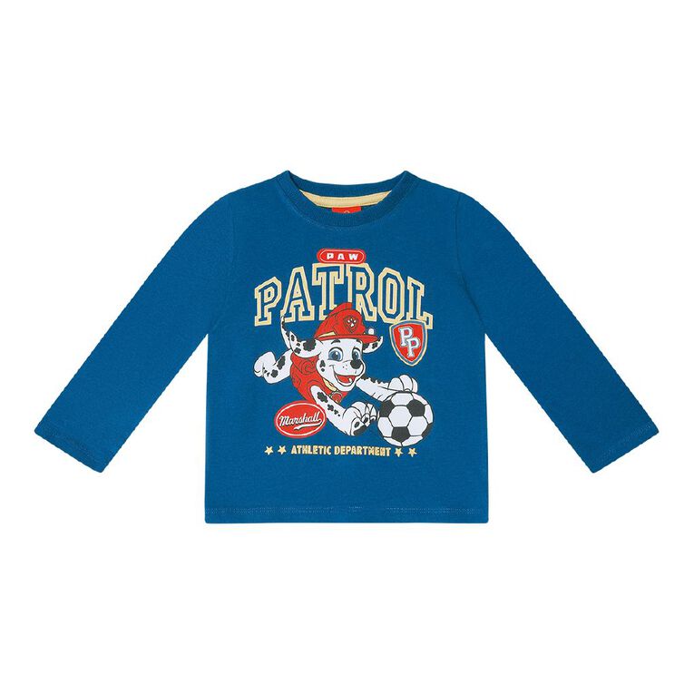 Paw Patrol Toddler Long Sleeve Print Tee, Blue Mid, hi-res