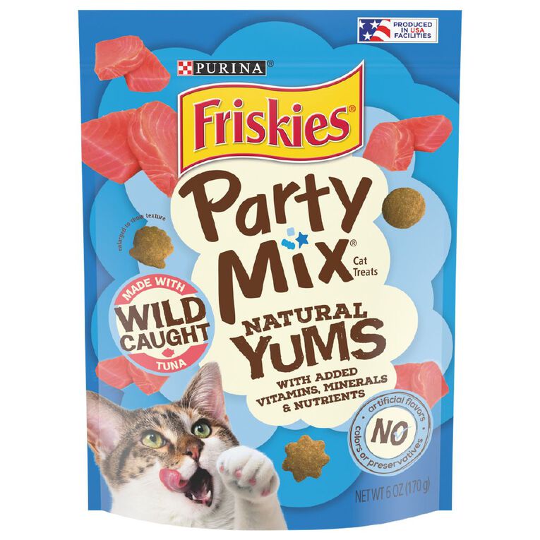 Friskies Party Mix Natural Yums Tuna Cat Treats 170g, , hi-res