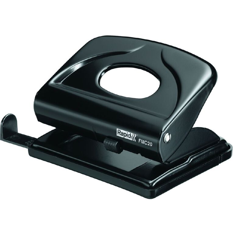 Rapid 2 Hole Punch 20 Sheet Black Black The Warehouse