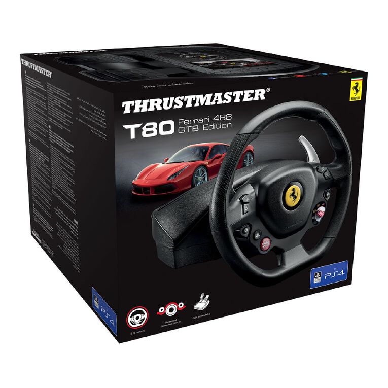 Thrustmaster T80 Ferrari 488 GTB Edition Racing Wheel PC & PlayStation, , hi-res