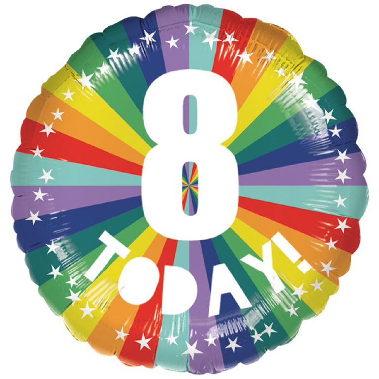Anagram 45cm Standard Candy Rainbow 8 Today Balloon, , hi-res