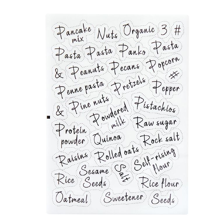 Living & Co Pantry Labels Clear, , hi-res