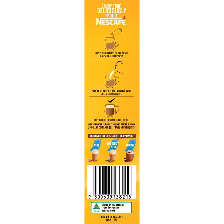 Nescafe 98% Sugar Free Caramel Latte 10 Pack, , hi-res
