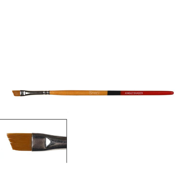 Princeton Snap Brush Short Handle Taklon Angle Shader 1/4 Gold, , hi-res