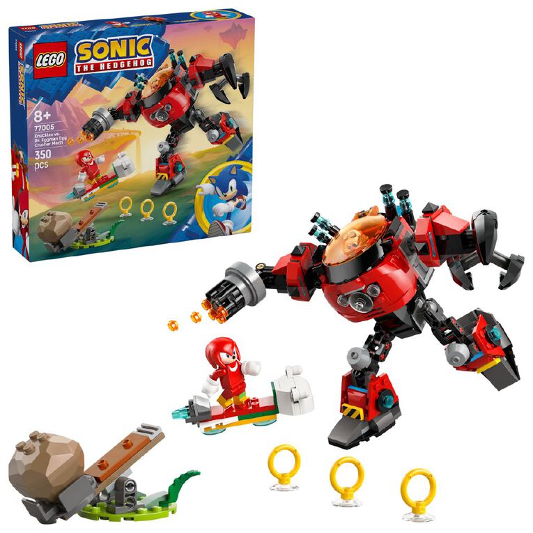 LEGO Sonic Knuckles v Dr Eggman Egg Crusher Mech 77005, , hi-res