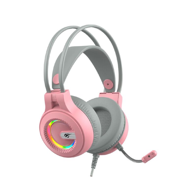 Gamenote 50mm RGB Headset Pink DBL Band H2040D Pink, , hi-res