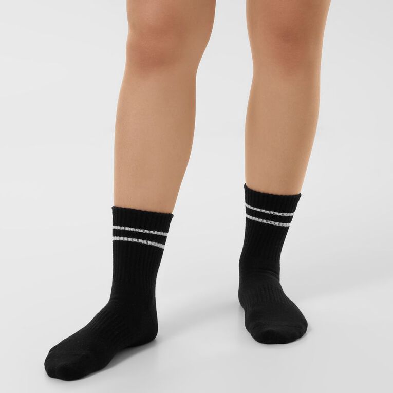 Active Intent Women's Stripe Half Crew Socks 3 Pack, Green Mid, hi-res