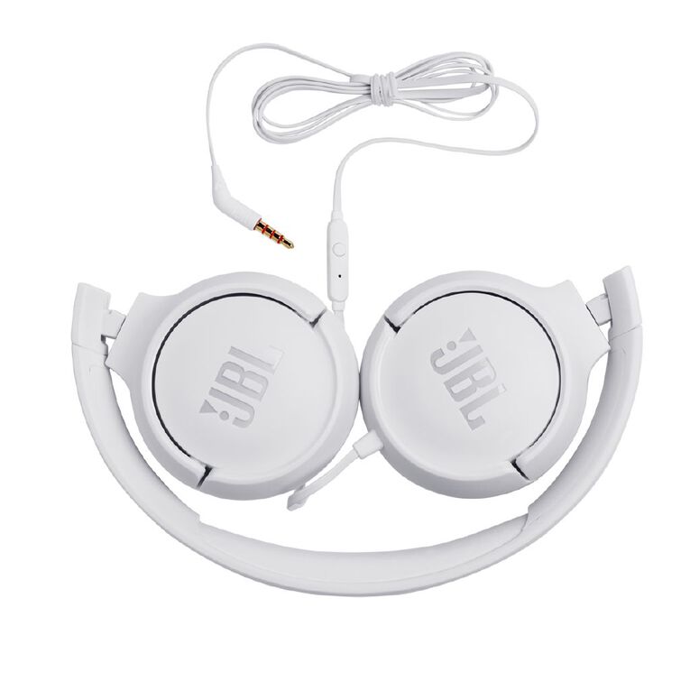 JBL Tune 500 Wired On-ear Headphones White, , hi-res