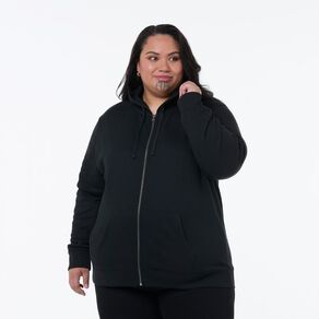 H&H Plus Women's Curve Long Sleeve Zip Thru Hoody
