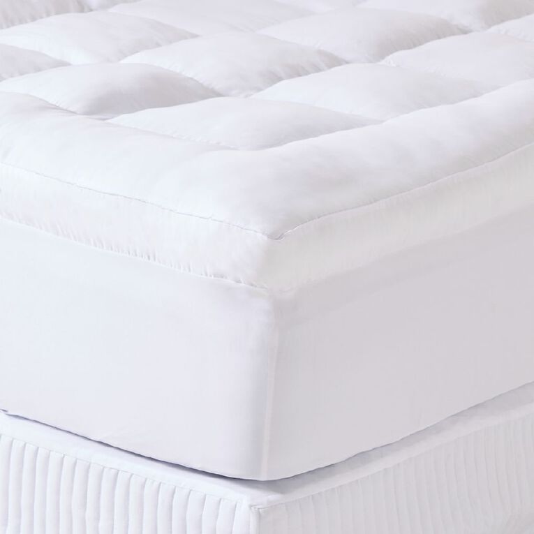Living & Co Microfibre 1600gsm Topper White King, , hi-res