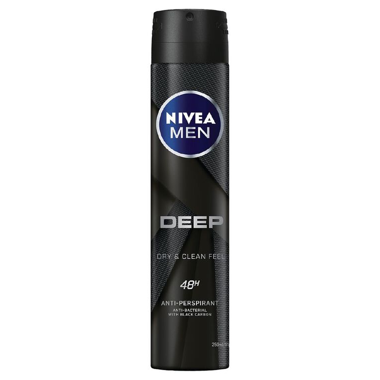 Nivea Men Antiperspirant Deodorant Deep 250ml, , hi-res