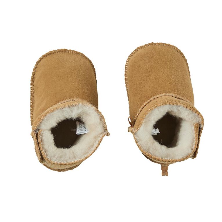 NEW ZEALAND SHEEPSKIN CO. Infants' Sheepskin Lined Slipper Boots, Brown Light, hi-res