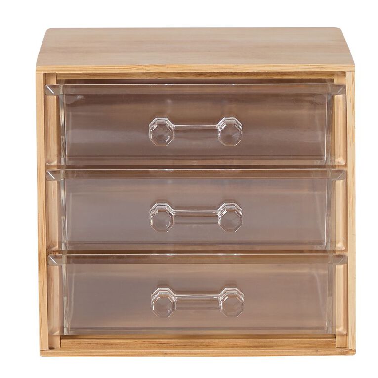 Living & Co Bathroom Bamboo 3 Drawer, , hi-res