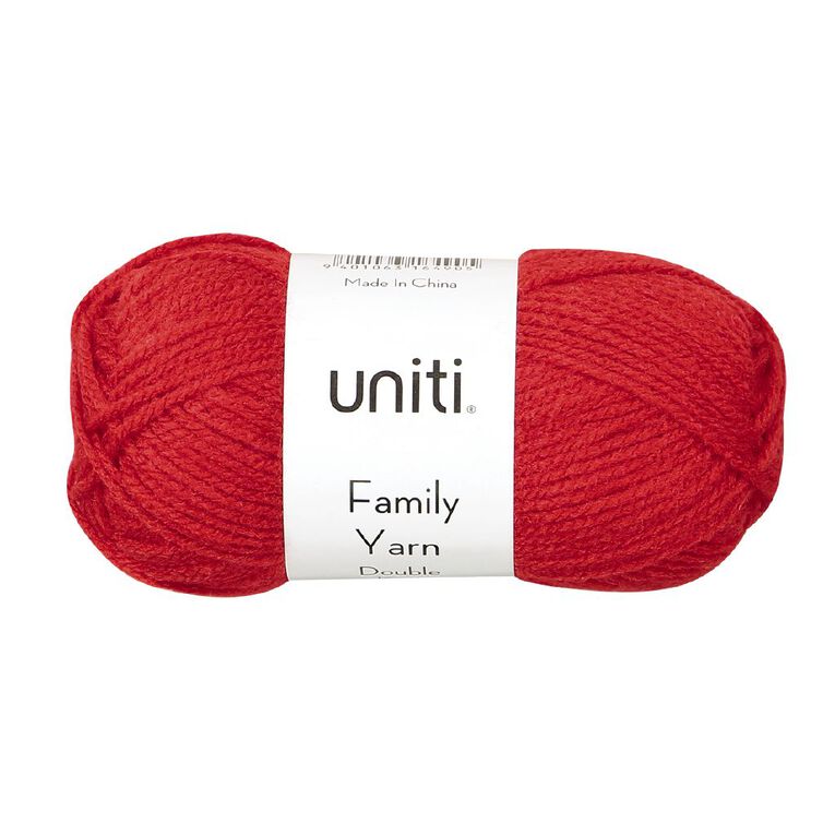 Uniti Double Knit Family Yarn Red Mid 50g, , hi-res